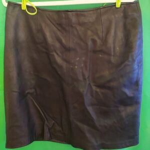 Style & Co. Genuine Leather Mini Skirt